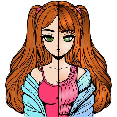 realistic girl split