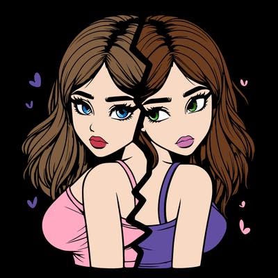 realistic girl split