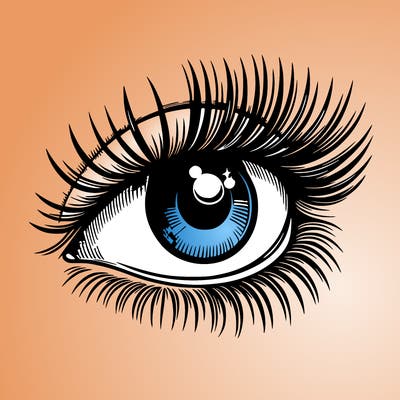 realistic eye long eylashes