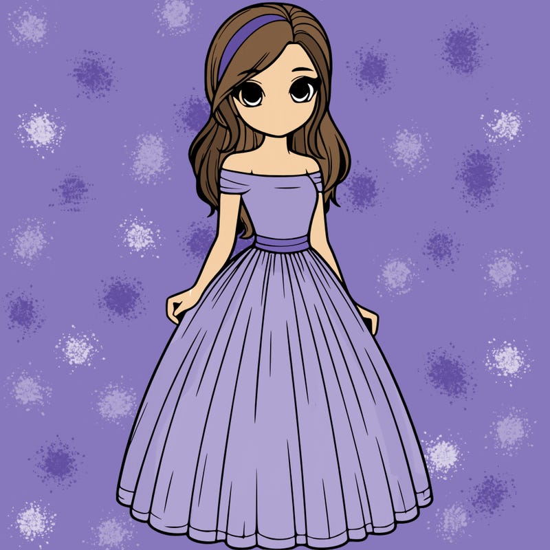 realistic girl in dress