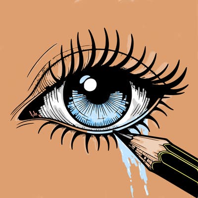 eye drawing pencil