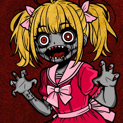 scary anime girl