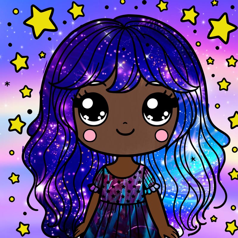 girl with stars