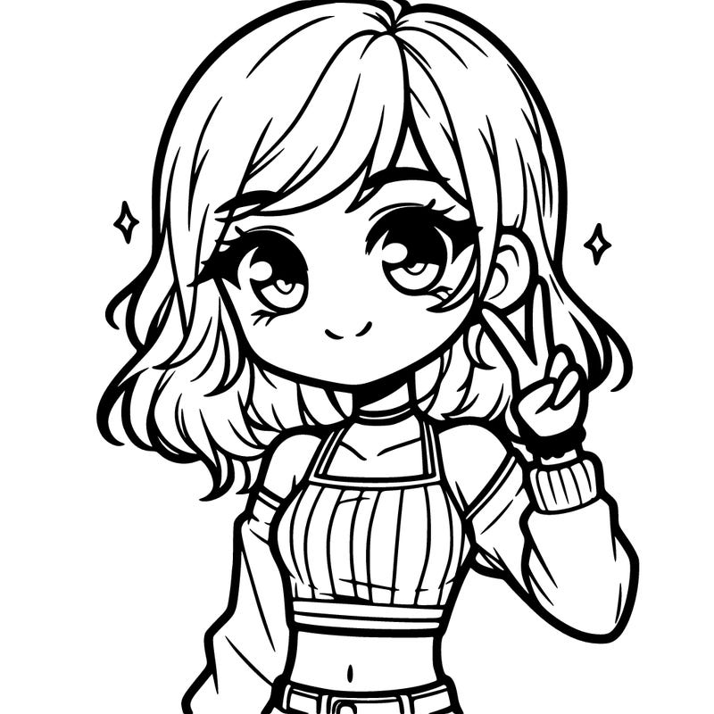cute girl with crop top