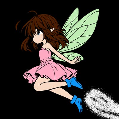 manga fairy flying