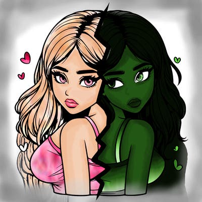 realistic girl split