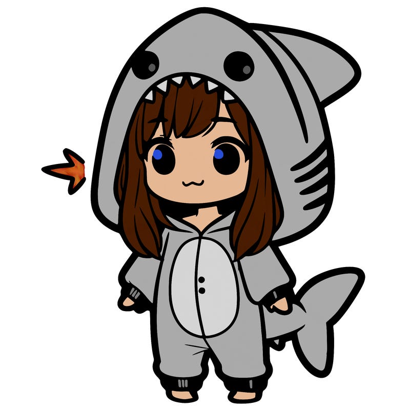 girl in shark onesie