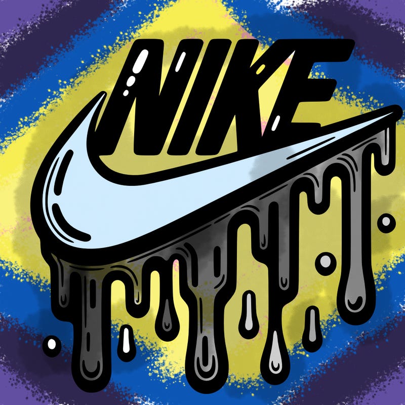 dripping nike logo