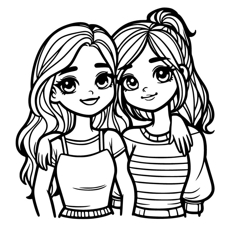 two girl best friends teens
