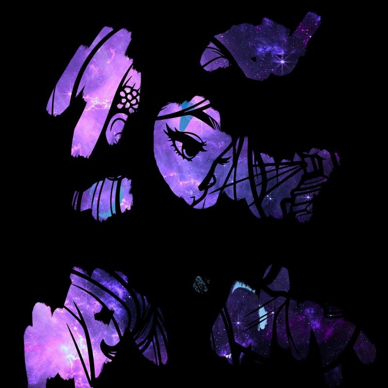 a realistic girl spray painting