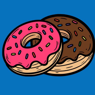 a piece of food doughnuts