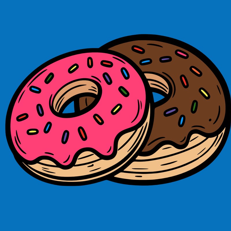 a piece of food doughnuts