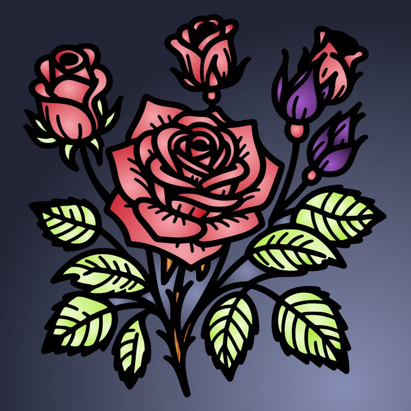 rose with roses
