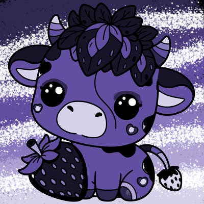 cute strawberry cow