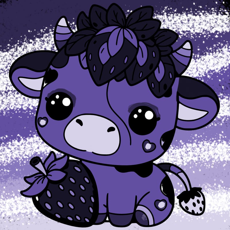 cute strawberry cow