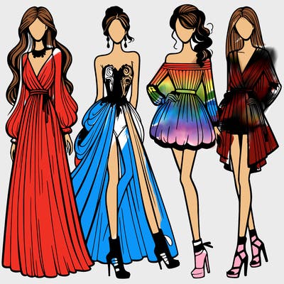 fashion models dresses