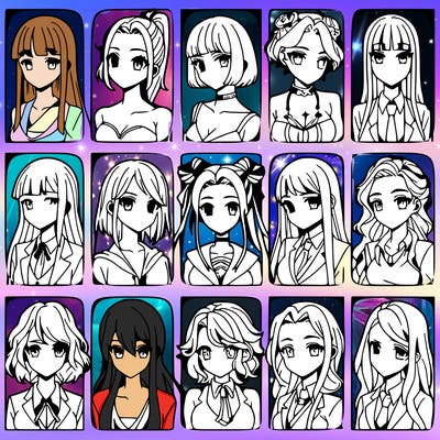 girls that look diffrent anime