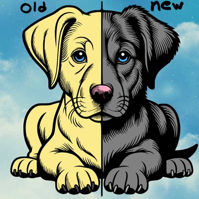 realistic dog split picture