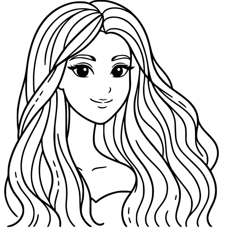 woman with long hair