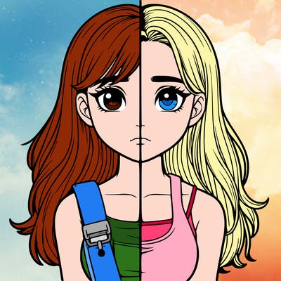 realistic girl split