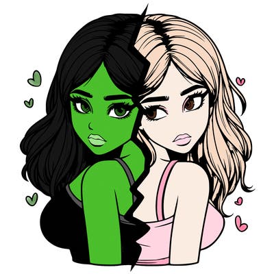 realistic girl split