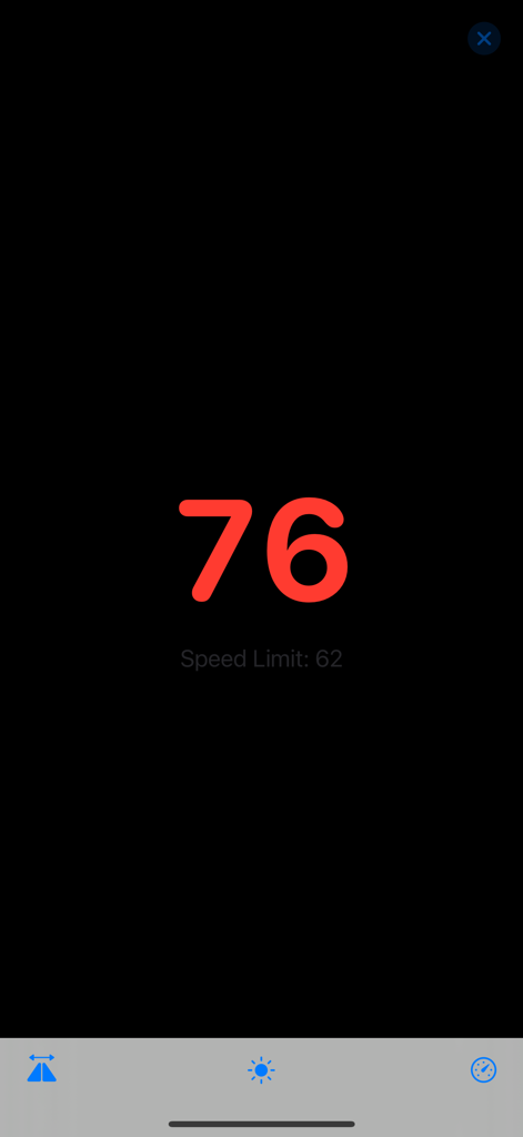 Speedometer Hud Simple - Minimalist digital speedometer display showing current speed and speed limit on a dark background