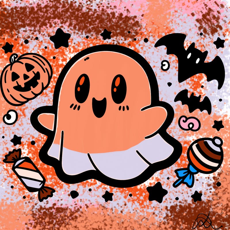 halloween cute little ghost