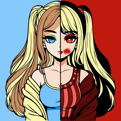 realistic girl split