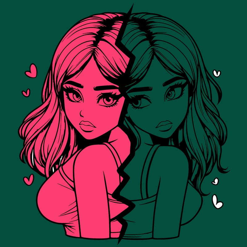 realistic girl split