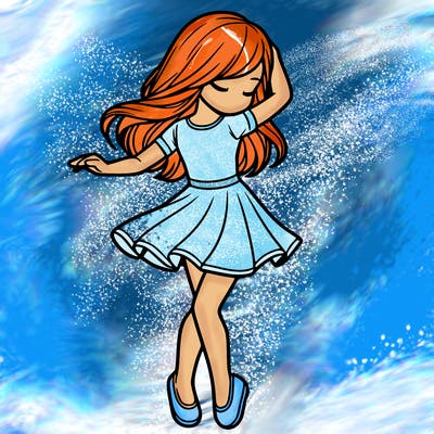 girl dancing  realistic