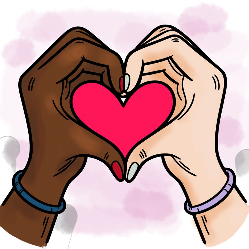 two hands make a heart