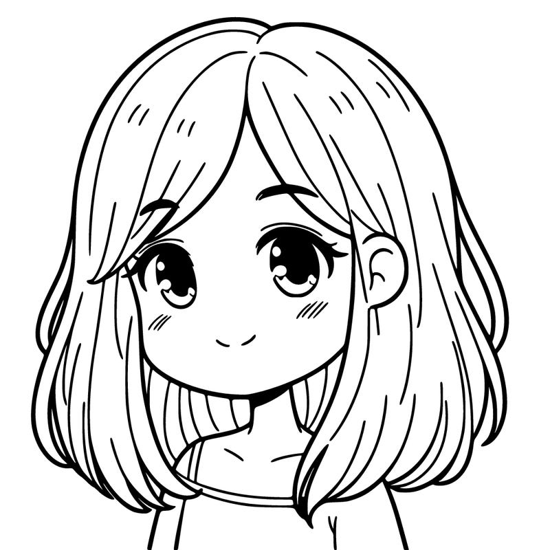 a girl with medium hair length