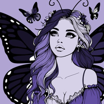 butterfly fairy realistic girl