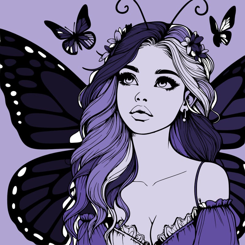 butterfly fairy realistic girl