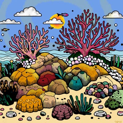 realistic coral reef