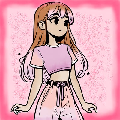 girl in a cute crop top