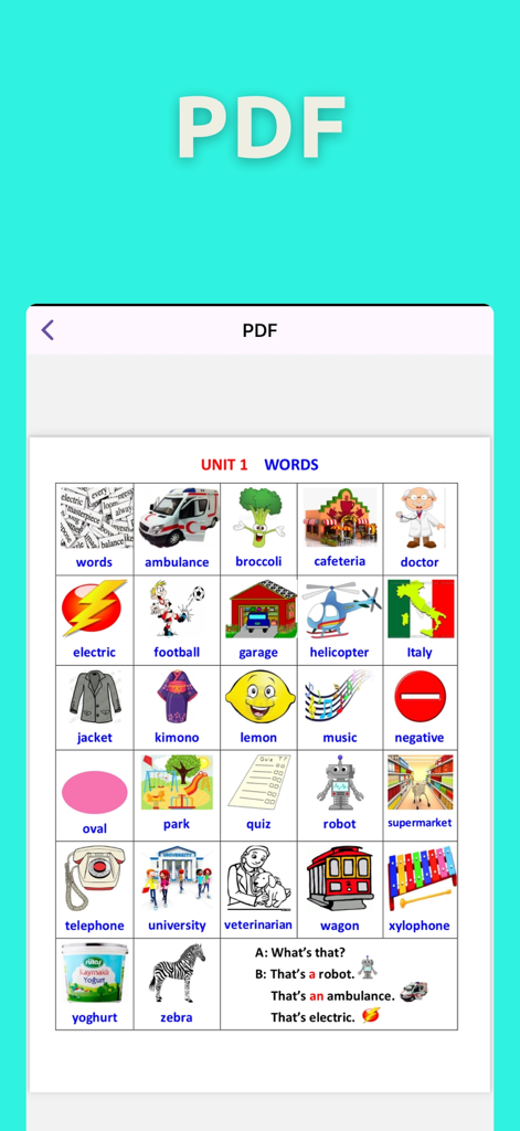 Jasmin Academy - Jasmin Academy English vocabulary PDF summary with illustrations