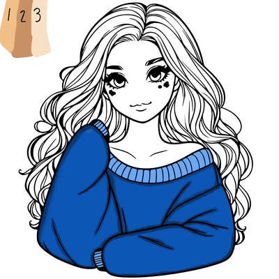 a beautiful girl in a big sweatshirt