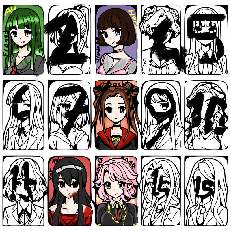 girls that look diffrent anime