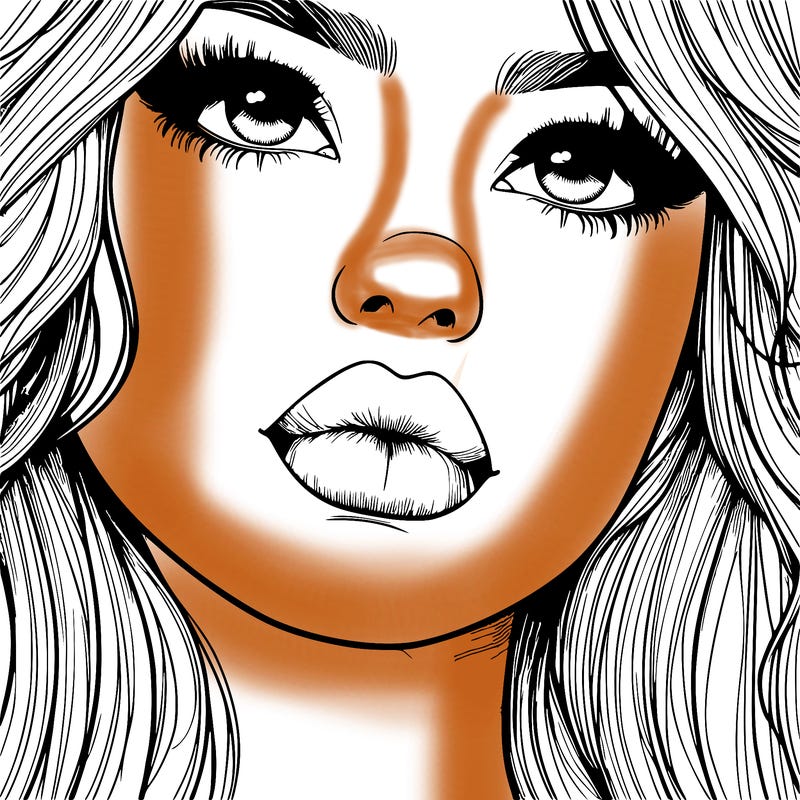 really realistic girl with lips