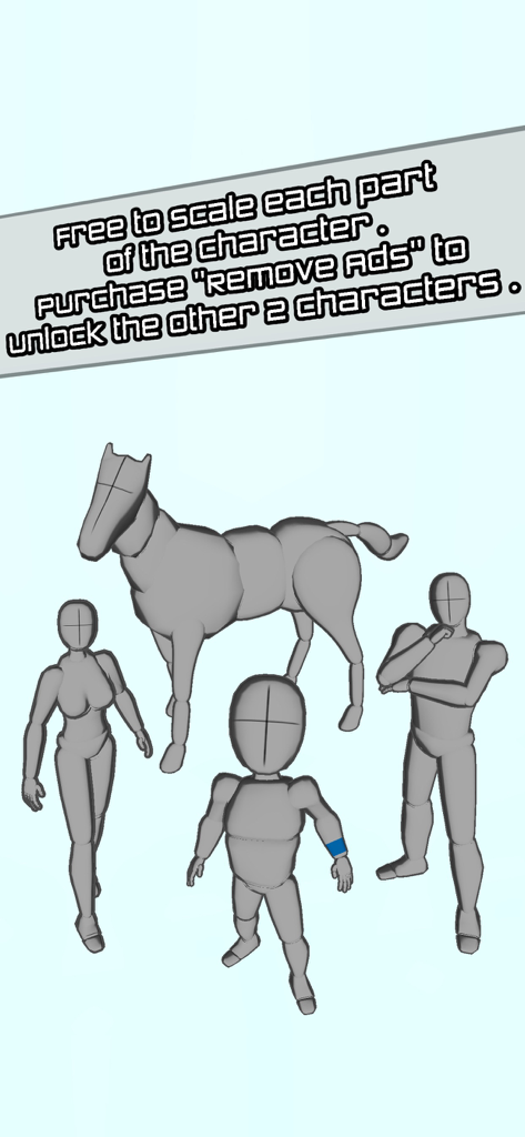 Make A Pose - Multiple 3D poseable human and horse models for artist reference