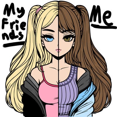 realistic girl split