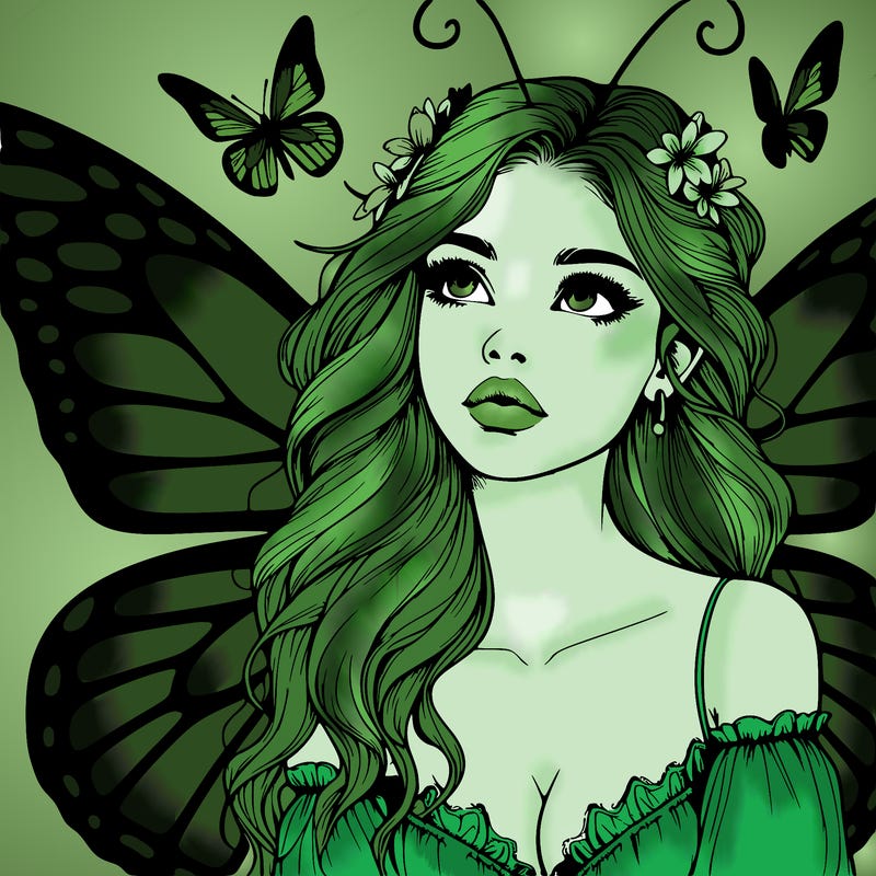 butterfly fairy realistic girl
