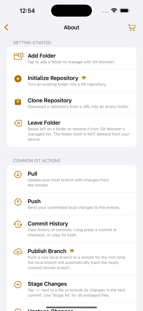 Weee: The Git Monster - A list of common git actions and getting started steps in the Weee app