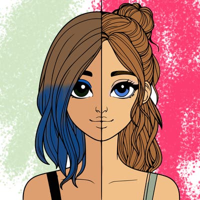 realistic girl split