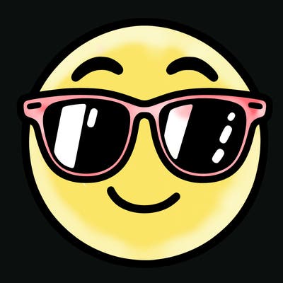 emoji with sunglasses