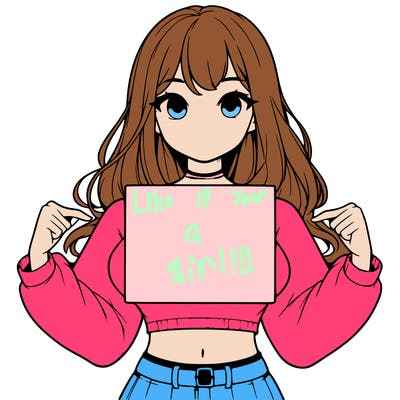 girl holding a blank sign in a long sleeve crop top