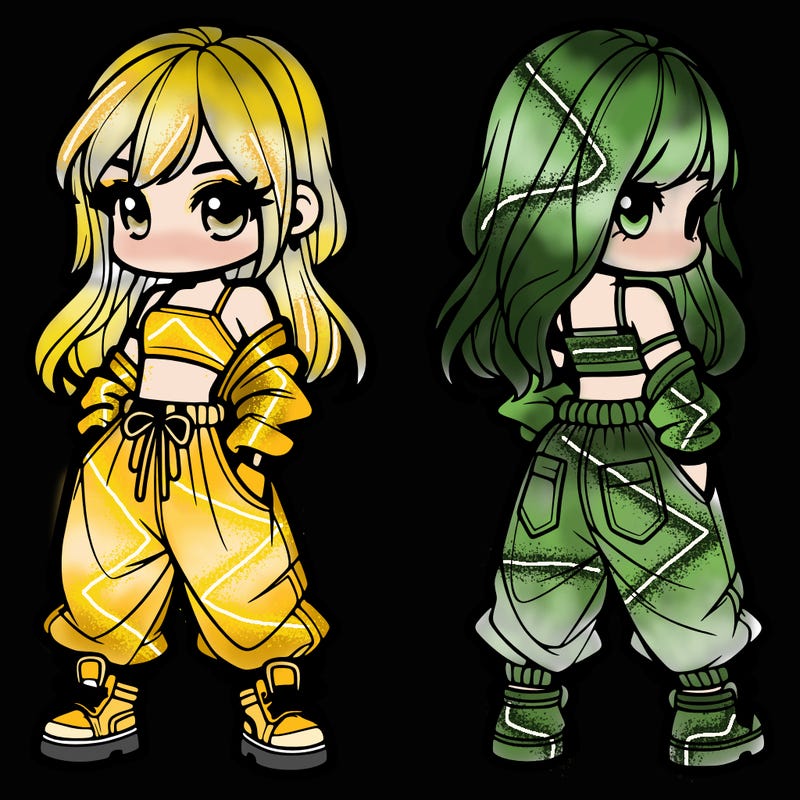 girl in crop top and baggy pants