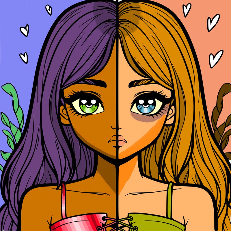 realistic girl split