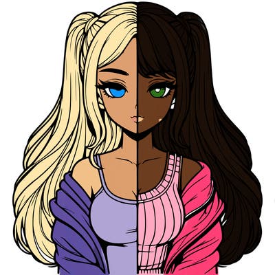 realistic girl split